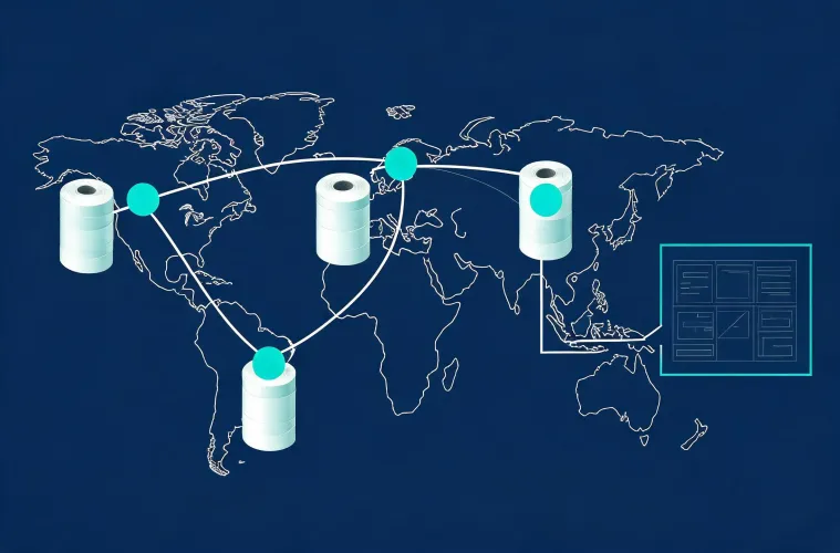 Global technical textile contact directory illustration